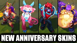 All New Anniversary Skins Spotlight KDA Gragas Cosplayer Neeko Esports Fan Trundle Anniversary Sivir [upl. by Ferdy]