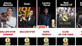 Full list of 2024 BALLON DOR winners ballondor [upl. by Anir243]