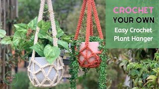 Easy Crochet Plant Hanger Pattern [upl. by Bonnie]