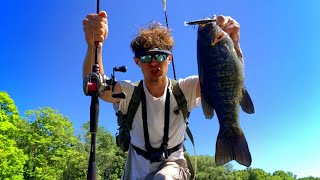 Smallmouth Bass Fishing The Grand River With Jerkbaits amp Whopper Ploppers [upl. by Phillane]