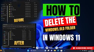 Quick Guide How to Delete the Windows old Folder Windows 11 [upl. by Wilkie874]