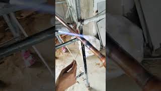 Technique of copper pipe welding  how to joint copper pipe joints  shorts copper ytshorts [upl. by Aillicec]