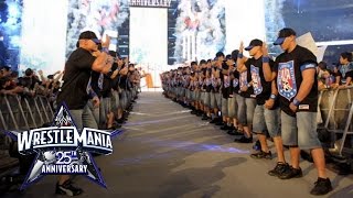 An army of John Cenas make their WrestleMania entrance WrestleMania 25 [upl. by Ainahpets]