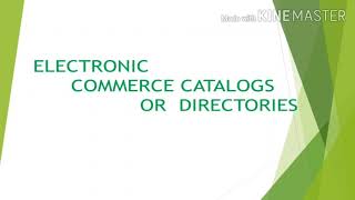 ECommerce Catalogs and Directories [upl. by Ware]