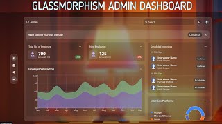 Admin Dashboard in reactjs amp tailwind css  Glassmorphism [upl. by Armahs]