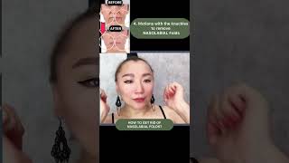 GET RID OF NASAL FOLDS  4 Effective face exercises faceyoga facemassage antiaging [upl. by Fabri]