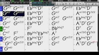 BACKING TRACK  LANDS END Harold Land G minor 140 BPM SWING [upl. by Rehtse243]