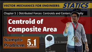 Chapter 5  Distributed Forces Centroids and Centers of Gravity EXAMPLE 51  Centroid of Areas [upl. by Bertila]