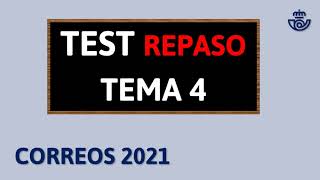 Test Correos │Repaso Tema 4│Oposiciones Correos 2021 [upl. by Lyell]