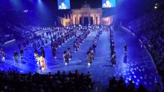 Berlin Tattoo 2015  Pipes amp Drums Massed Band Front View [upl. by Innek]