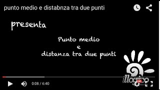 punto medio e distanza tra due punti [upl. by Morley]