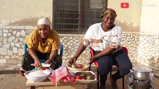 Appetizing local GARI ETO \ Gari jollof  Delicious staple food in Ghana [upl. by Blatt]