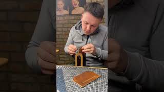 Step by Step Leather Wallets Making Process leathergoods leathercraft leather [upl. by Dier]