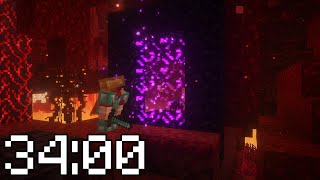 Back to the overworld  Minecraft Hardcore Minute 34 [upl. by Vic]