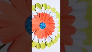 diy tricolor paper flowers diy craft paperflower [upl. by Phenice]