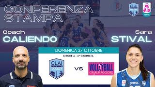 Conferenza Stampa  Coach Caliendo e Sara Stival MVP 27 🎤🏐 [upl. by Krug280]