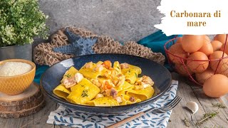 Paccheri con carbonara di mare il primo goloso e sorprendente [upl. by Killarney778]