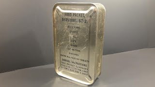 1950 Food Packet Survival Tropic 2 Ration Pilot MRE Review Meal Ready to Eat Taste Test [upl. by Resay]