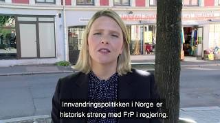 Historisk streng innvandringspolitikk  Sylvi Listhaug [upl. by Nyllaf848]