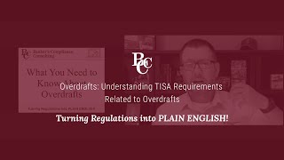 Overdrafts Understanding TISA Requirements Related to Overdrafts [upl. by Arney]