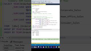 SQL SUM Aggregation with CASE Statement Multiple Columns sql sqltips aggregation case [upl. by Laersi]