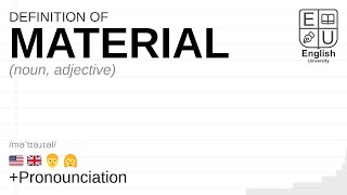 MATERIAL meaning definition amp pronunciation  What is MATERIAL  How to say MATERIAL [upl. by Anekahs]