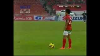 Tendangan Andik Vermansyah Amazing GOAL Indonesia vs Singapura Piala AFF 2012 [upl. by Eslek]