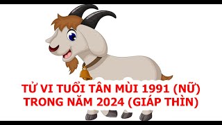 Tử vi Tân Mùi 1991 năm 2024 Nữ mạng  Thái Dương chiếu mạng [upl. by Galvan]