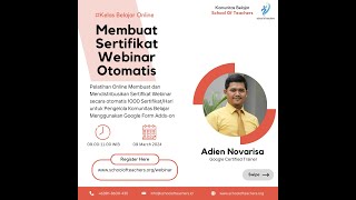 Membuat Sertifikat Otomatis Autocrat amp Certifyem [upl. by Hnoj]