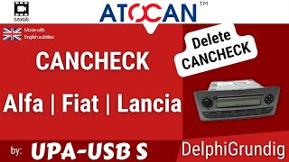 Delete CANCHECK in Alfa Romeo Fiat and Lancia by UPAUSB S [upl. by Oht578]