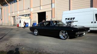 Victory burnout Supercharged Dodge Charger 68 [upl. by Bertero157]