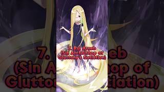 Re ZERO – Strongest Sin Archbishops Ranked anime rezero strongest sin character shorts [upl. by Geiger663]