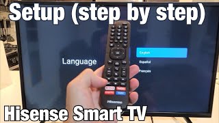 Hisense Smart TV How to Setup Step by Step from beginning [upl. by Zetnom992]