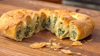 Spanakopita  Hand Made Phyllo Spinach Pie  Christine Cushing [upl. by Danni112]