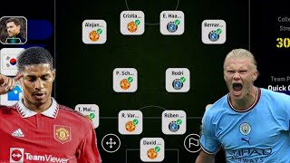 MANCHESTER CITY X MANCHESTER UNITED 🔥 BEST DERBY SQUAD BUILDER EFOOTBALL 2024 MOBILE [upl. by Good]