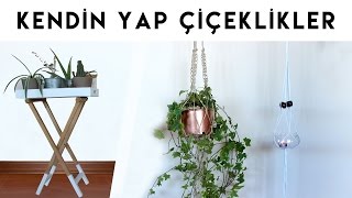 Kendin Yap Çiçeklikler  Makrome Örgü Askılık ve Bitki Standı Yapımı [upl. by Anaeel560]