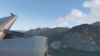 Extremely Scenic Approach The Circle To Land Innsbruck Runway 08 XP11 [upl. by Yesak]