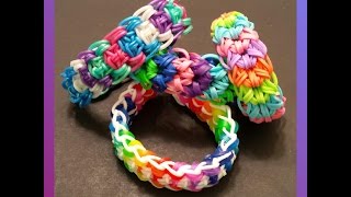 My New Reversible quotKabutoquot Rainbow Loom BraceletHow To Tutorial [upl. by Stearne]