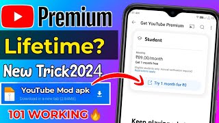 Free youtube premium  How to download youtube premium apk  How to get youtube premium free [upl. by Guod]