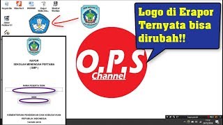 TUTORIAL MERUBAH LOGO SEKOLAH PADA LEMBAR ERAPOR SMP [upl. by Elleimac552]