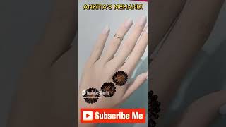 Very Easy Simple Coins Mehndi Design For Back Hand🔥shortsmehndivideo [upl. by Marquardt]