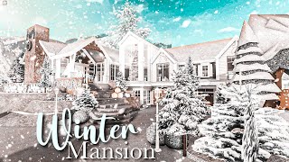 NO LARGE PLOT Winter Mansion 200K Bloxburg Speedbuild [upl. by Otir]