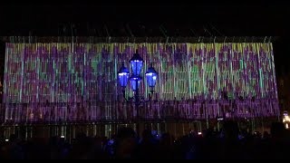 Nürnberg blaue Nacht 2018  Musik amp Light Show Hauptmarkt [upl. by Llenil]