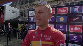 Tobias Halland Johannessen  Interview at the start  De Brabantse Pijl 2024 [upl. by Eilesor528]