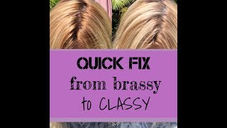 HOW TO REMOVE BRASSY ORANGE TONES FROM BLONDE HAIR  EP038 [upl. by Nylavad]