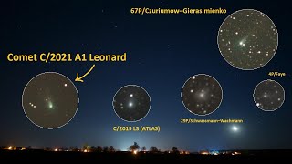 5 comets in the sky at the same time November 2021 Comet Leonard Churyumov–Gerasimenko [upl. by Kris388]