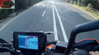 2018 KTM Duke 390 Acceleration  060 kmh  0100 kmh  0150 kmh [upl. by Adalbert]