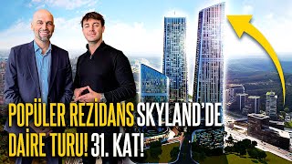 İstanbulun Ünlü Rezidansı SKYLANDde Lüks Daire Turu 31Kattayız [upl. by Tatiana]