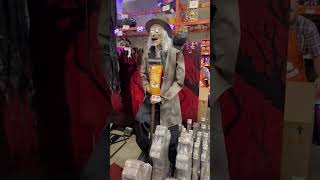 Halloween Decor LED Gravedigger Animatronic at Home Depot 199 Gainesville FL  August 2024 [upl. by Etennaej]