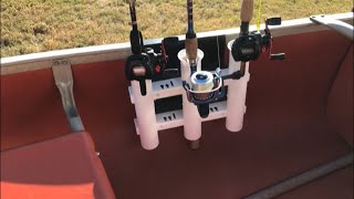 Canoe Fishing Rod Holders DIY Removable Kayak [upl. by Otilopih]